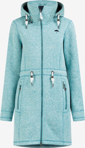 Schmuddelwedda Knitted Coat in Blue: front