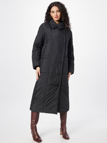 Manteau mi-saison 'Emilia' Notes du Nord en noir : devant