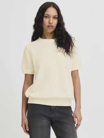 ICHI - Camisa 'DAMILO' em bege: frente