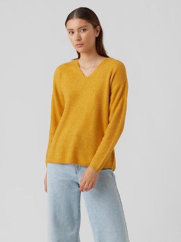 VERO MODA Sweater 'Lefile' in Yellow: front