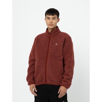 DICKIES Fleece jacket 'Mount Hope' in Red: front