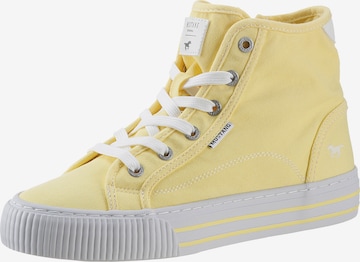 MUSTANG High-Top Sneakers in Yellow: front
