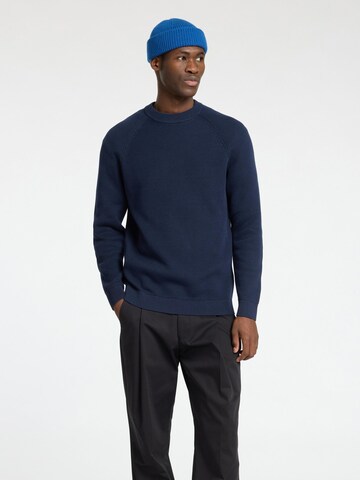 Pull-over SELECTED en bleu : devant