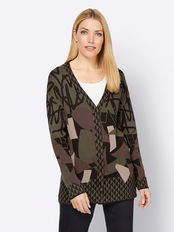 heine Strickjacke in Grün: Vorderseite