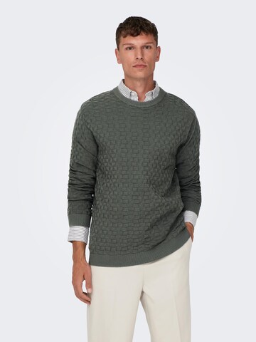 Pull-over Only & Sons en gris : devant