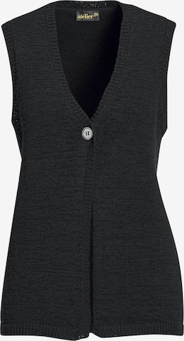 Goldner Gebreide bodywarmer in Zwart: voorkant