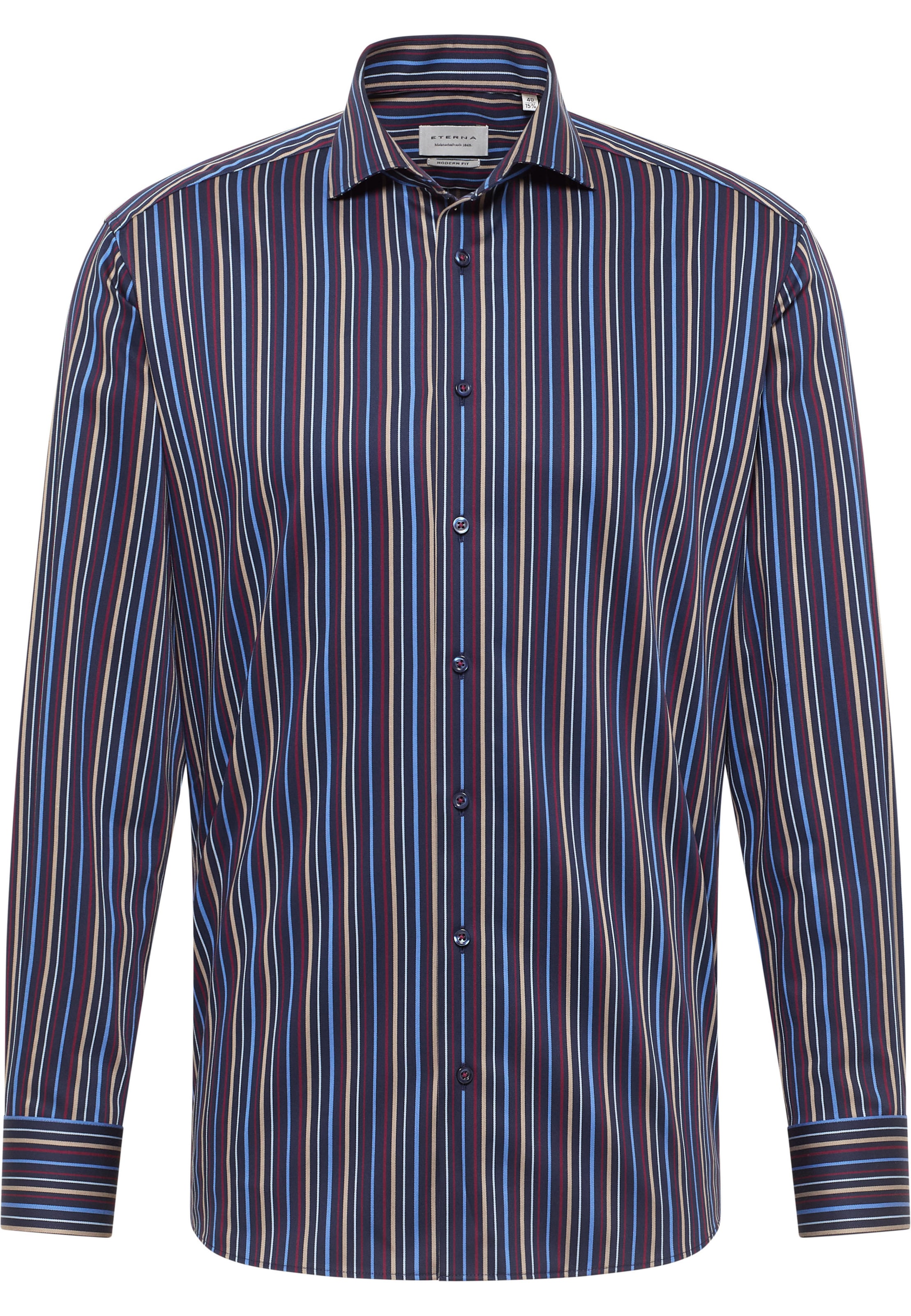 ETERNA Regular fit Button Up Shirt in Mixed colours: front