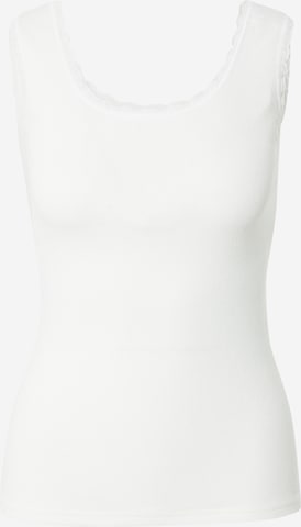 Y.A.S Top 'POINTELLE' in White: front
