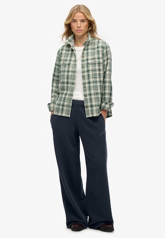 Wide Leg Pantalon 'Athletic Essentials' Superdry en bleu