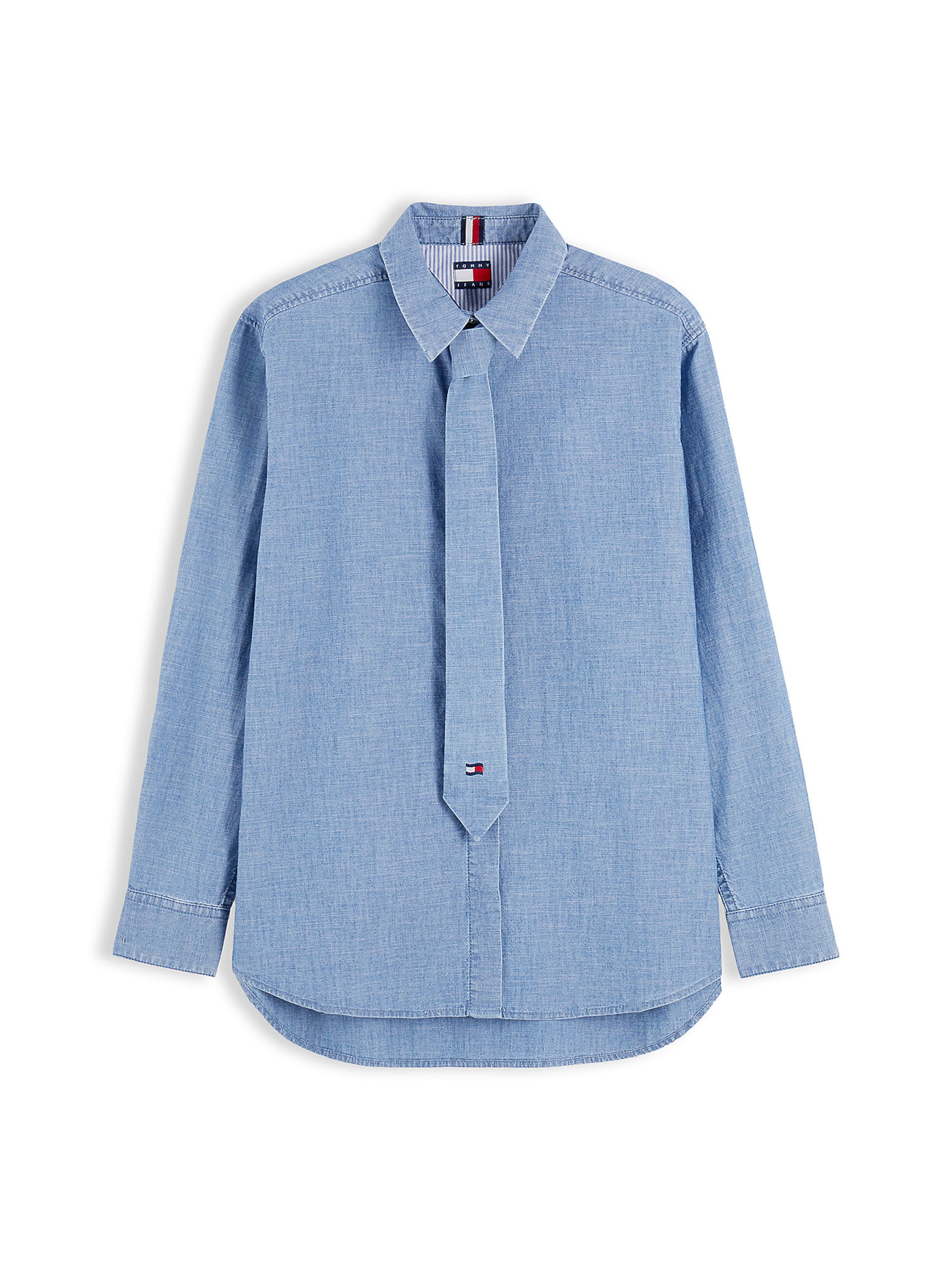 Chemisier 'Chambray' Tommy Jeans en bleu : devant