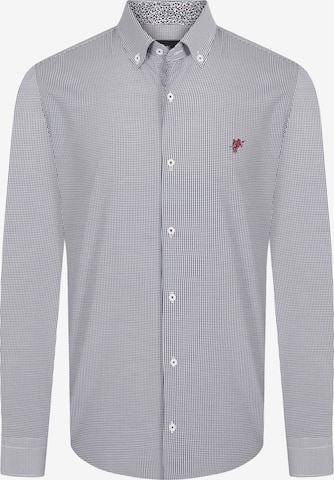 DENIM CULTURE Regular fit Button Up Shirt 'Grant' in Blue: front