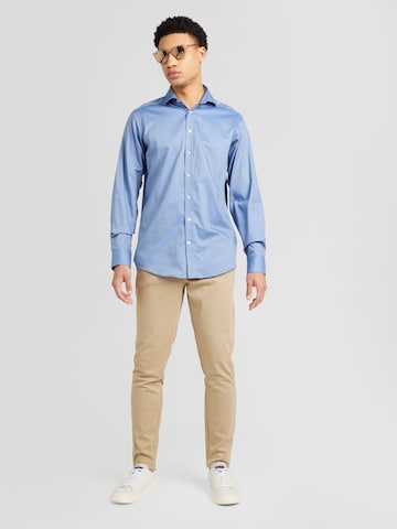 Bruun & Stengade Regular fit Button Up Shirt 'Gronkowski' in Blue