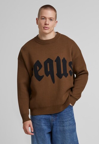 Pequs Pullover 'Mythic' in Braun: Vorderseite