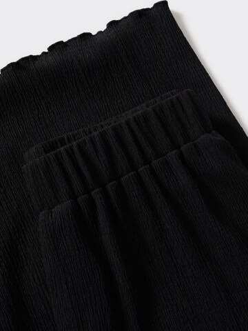 MANGO Zvonové kalhoty Kalhoty – černá