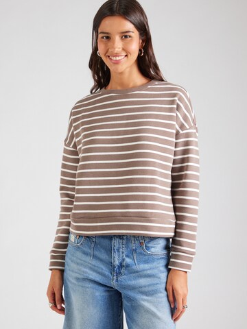 PIECES Sweatshirt 'PCCHILLI' in Brown: front