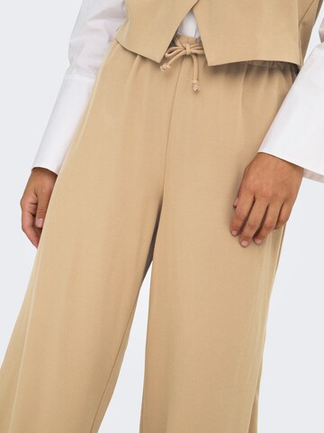 ONLY Wide leg Byxa 'ONLTHANA' i beige