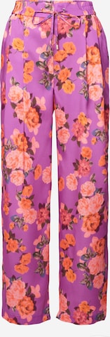 River IslandWide Leg/ Široke nogavice Hlače s naborima - ljubičasta boja: prednji dio