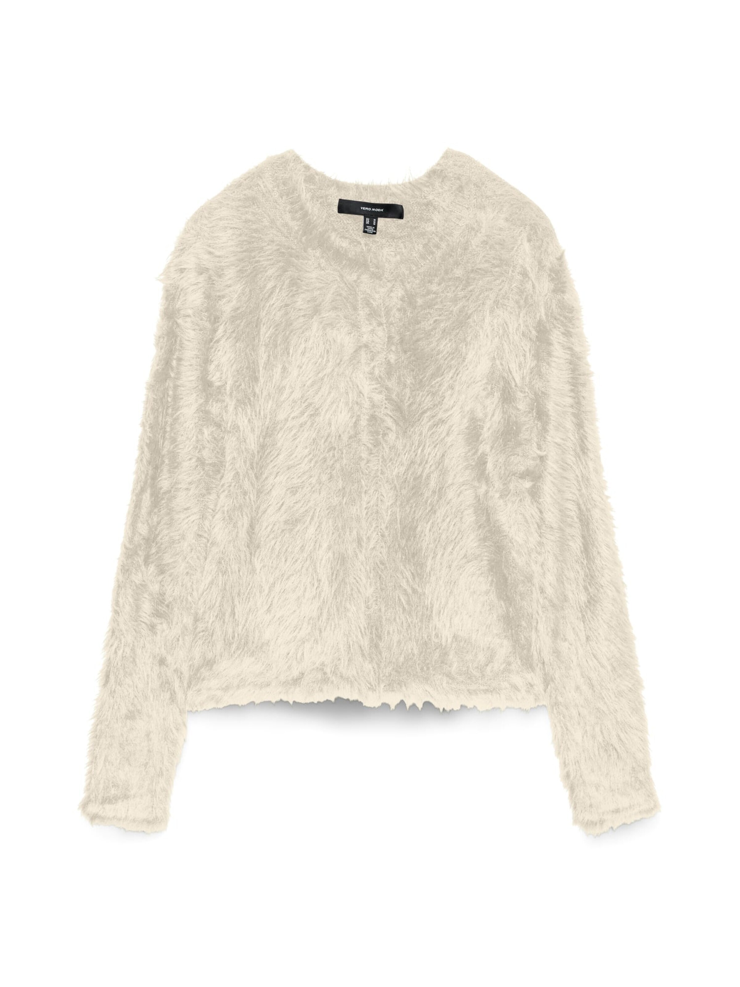 VERO MODA Knit cardigan 'Fluffy' in White: front