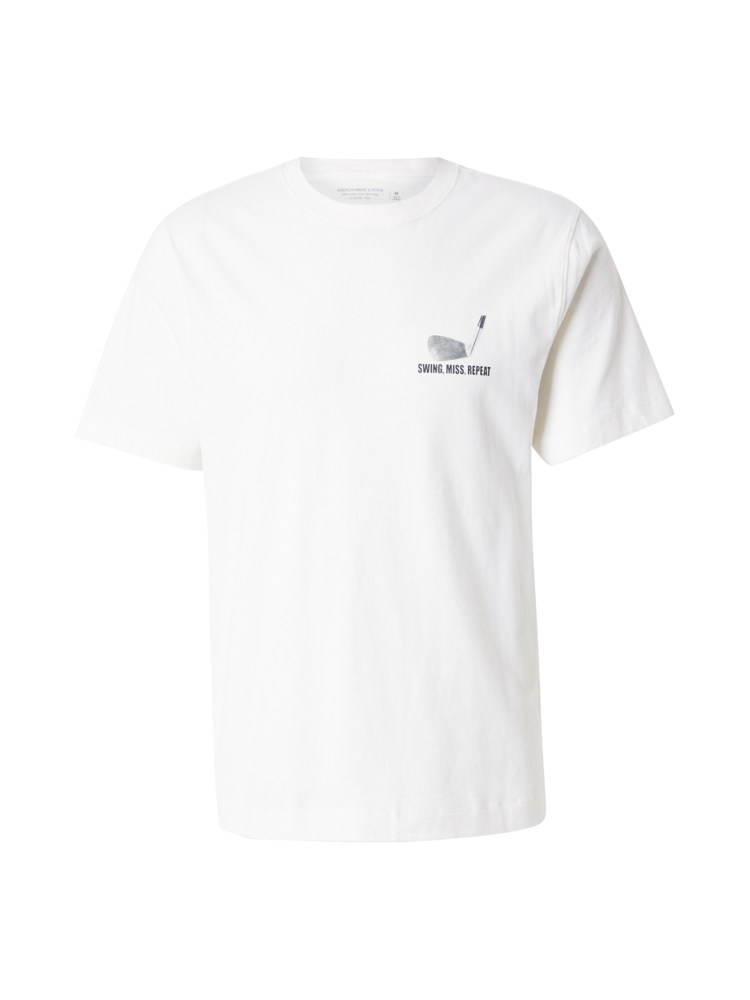 Abercrombie & Fitch Μπλουζάκι σε λευκό: μπροστά