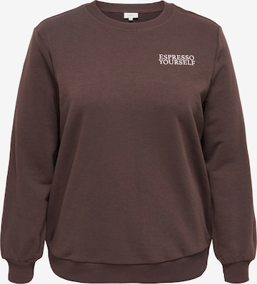 Sweat-shirt 'CARSONNY' ONLY Carmakoma en marron : devant