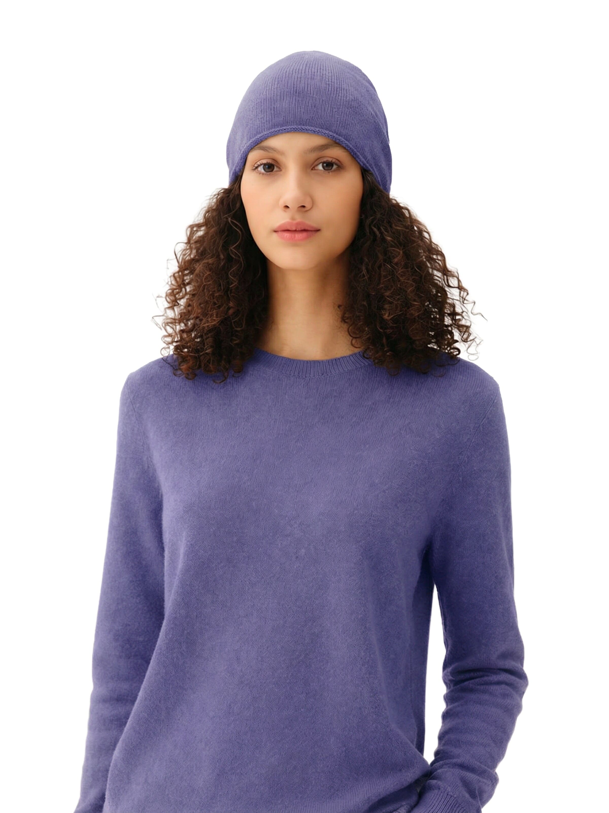 GOBI Cashmere Pullover 'Cashmere Hat & Sweater Set' i lilla: forside