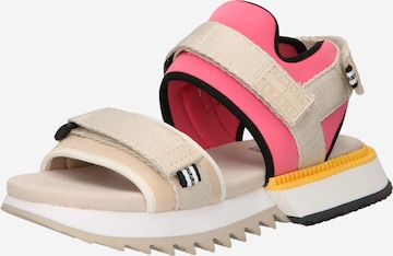 Tommy Jeans Sandals in Beige: front