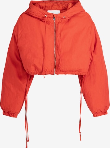 Veste mi-saison Bershka en rouge : devant