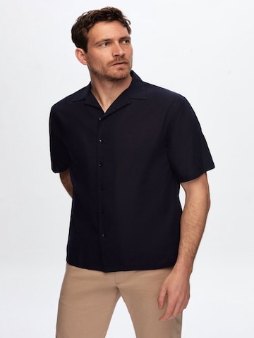 D’S Damat Regular fit Overhemd in Blauw: voorkant