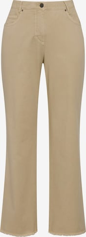 Ulla Popken Regular Jeans in Beige: front