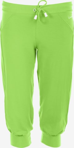 Effilé Pantalon de sport 'WBE5' Winshape en vert : devant