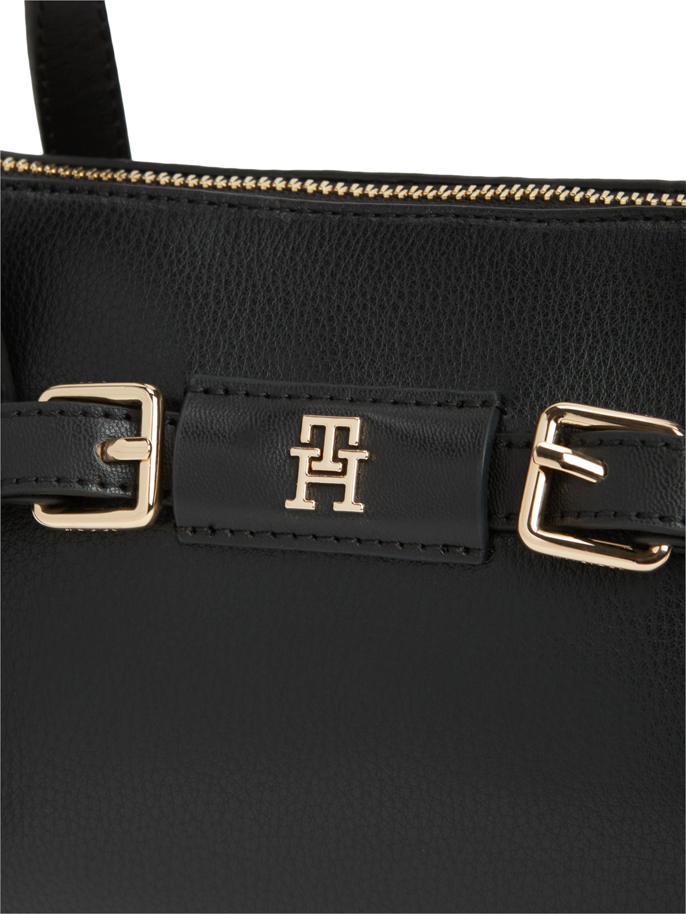 TOMMY HILFIGER Handtasche in Schwarz