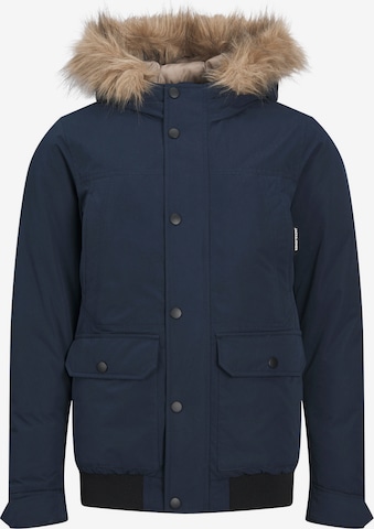 Jack & Jones Junior Winter Jacket 'WINNER' in Blue: front