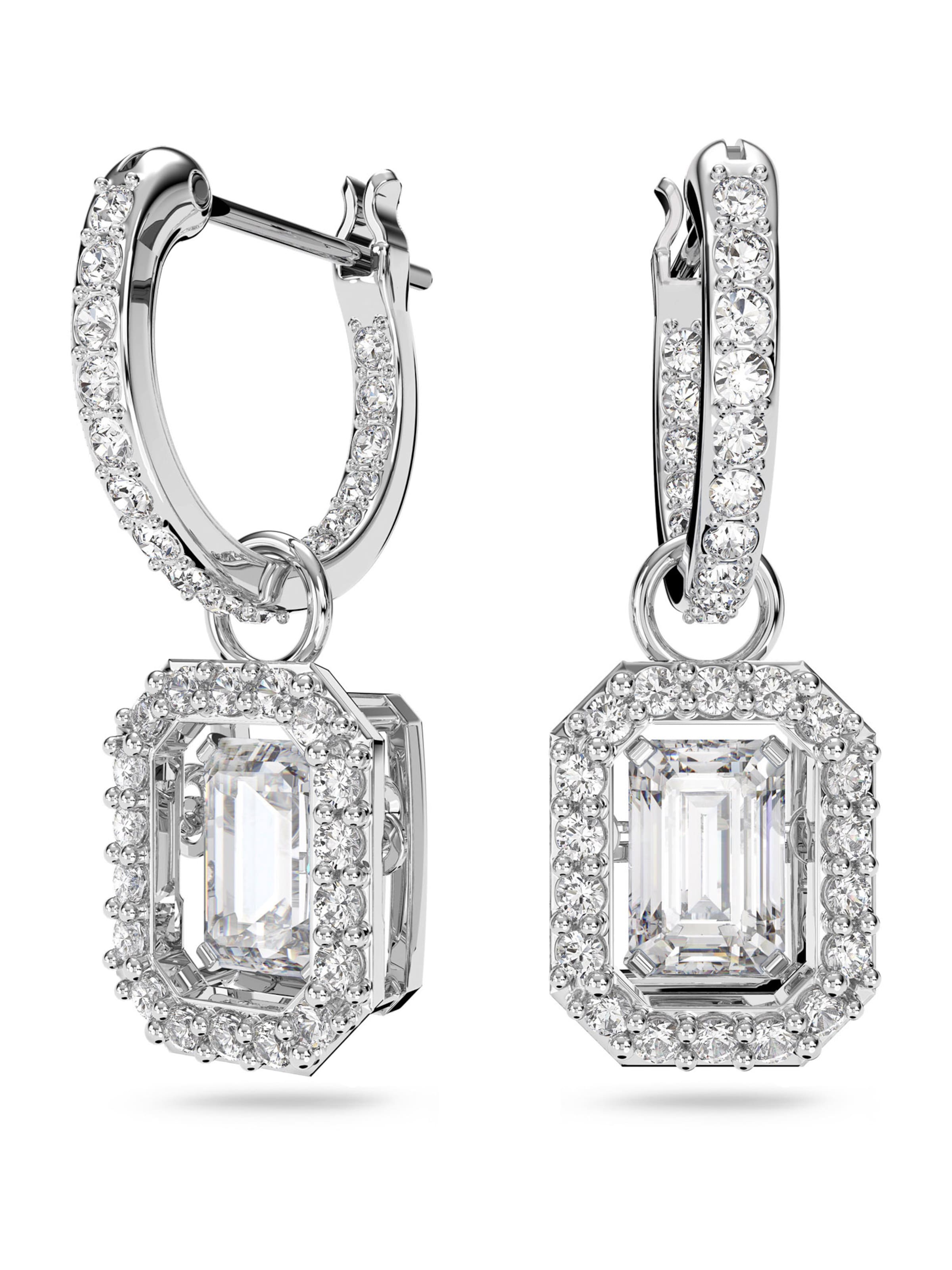 Swarovski Σκουλαρίκια 'Una' σε ασημί: μπροστά