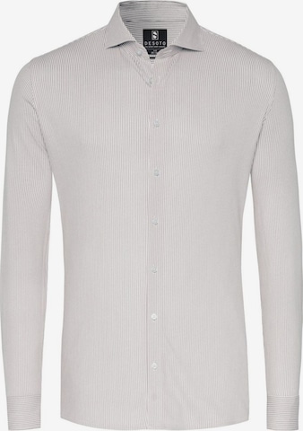 DESOTO Slim Fit Hemd in Beige: Vorderseite