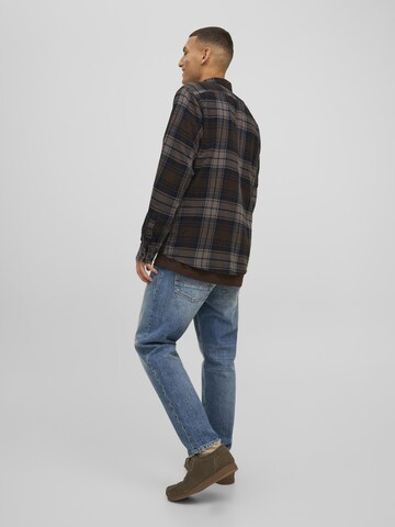 JACK & JONES Regular fit Overhemd in Bruin