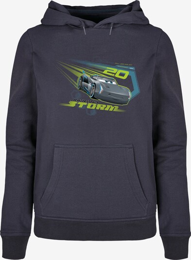 ABSOLUTE CULT Sweatshirt 'Cars - Jackson Storm' in navy / limette / schwarz / weiß, Produktansicht
