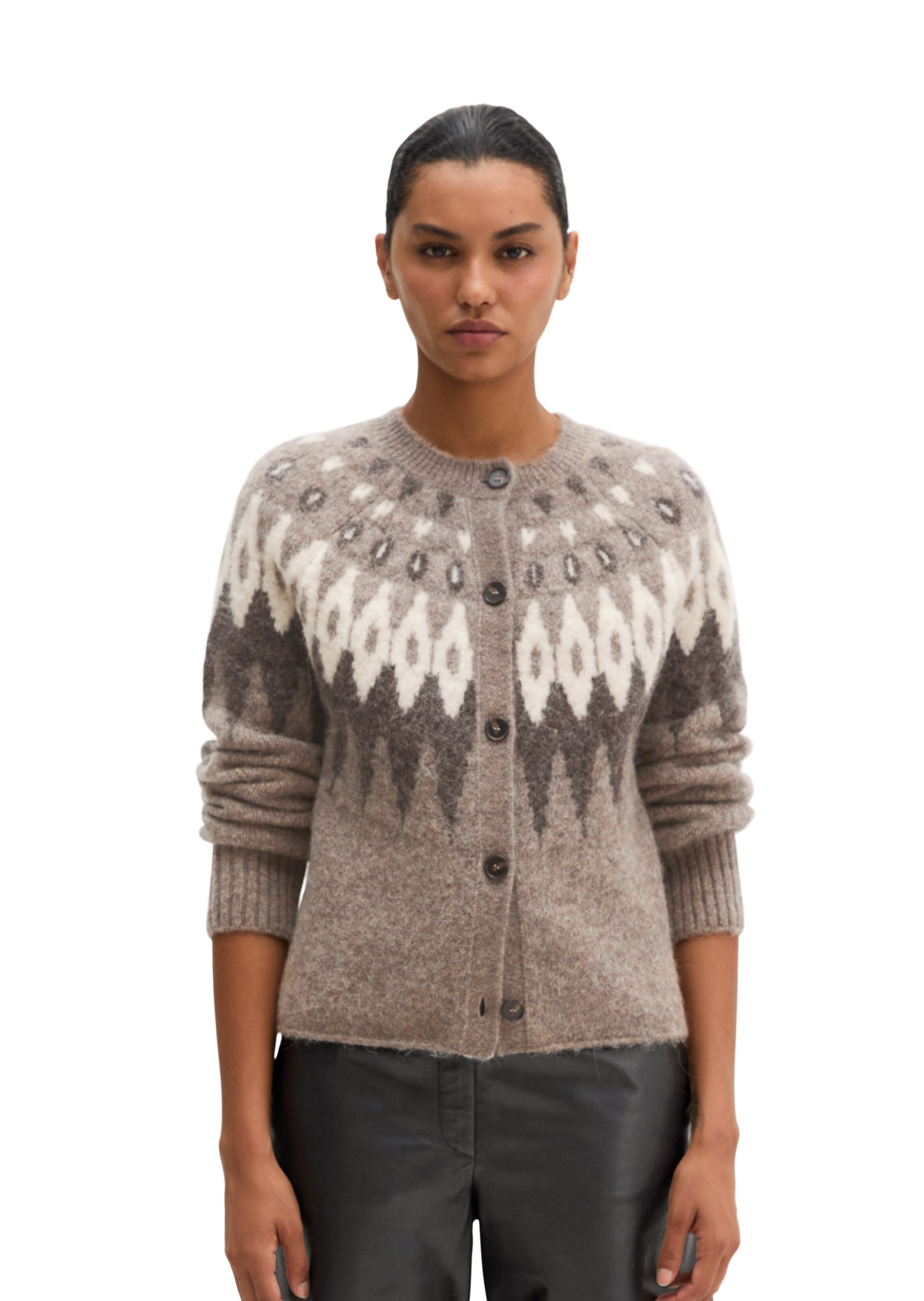 Cardigan Marc O'Polo en marron : devant