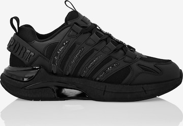 Plein Sport - Sapatilhas baixas 'Gladiator' em preto: frente