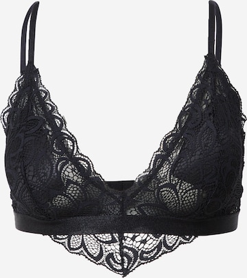 Reggiseno 'Mawi' di PIECES in nero: frontale