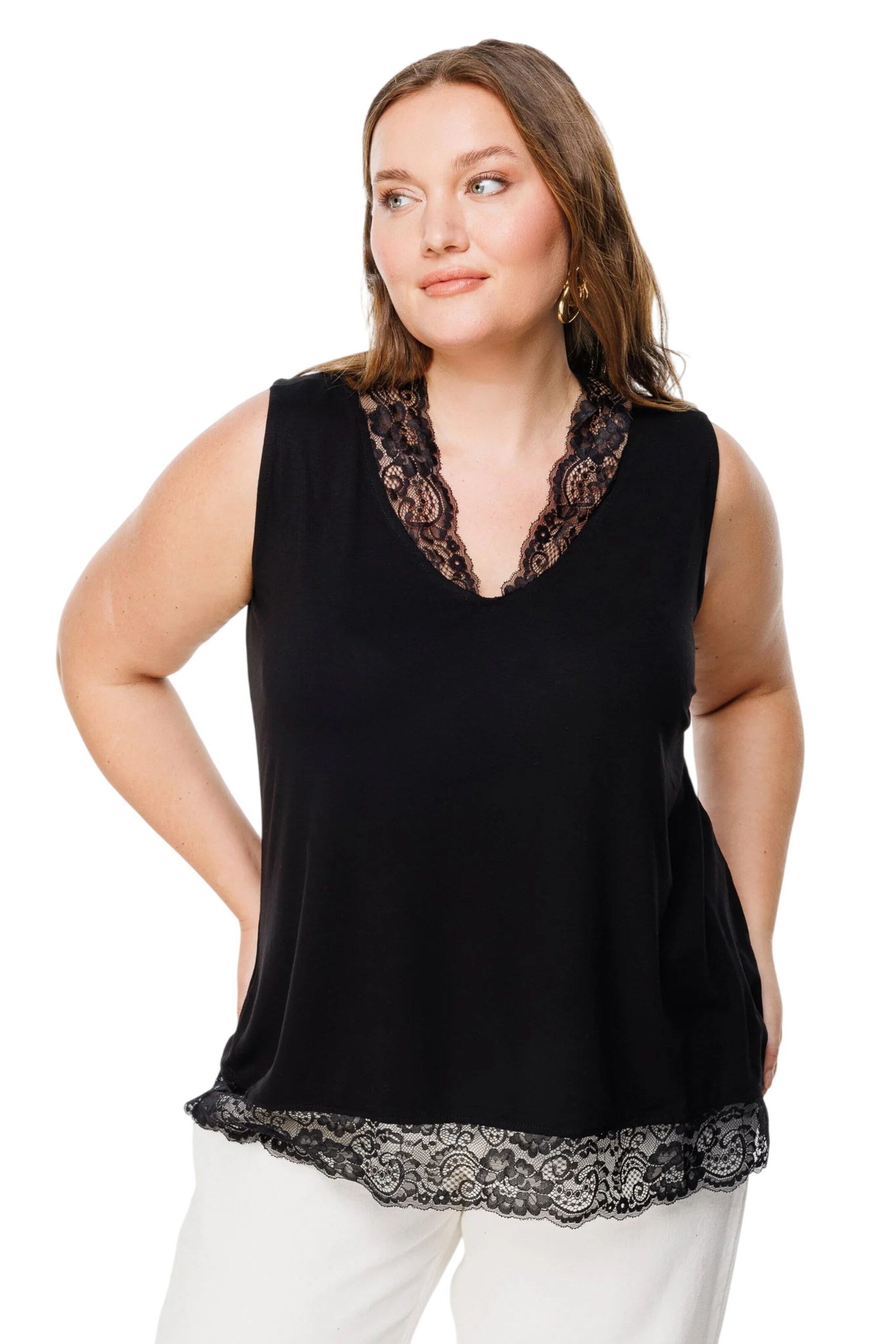 Shape Of You Top in Black: front