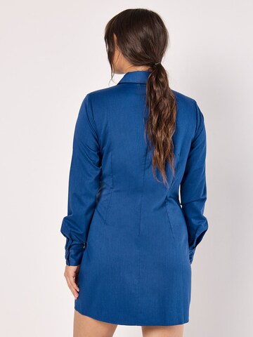 Apricot Blusenkleid in Blau