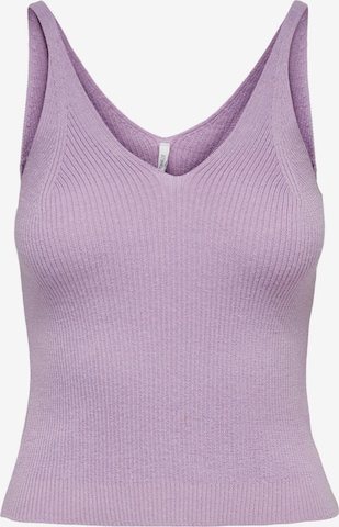 ONLY Knitted Top 'Lina' in Purple: front