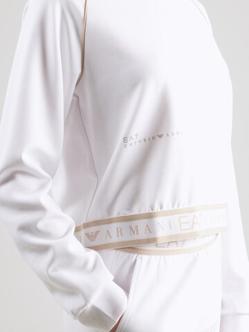 EA7 Emporio Armani Свитшот 'NATURAL VENTUS7' в Белый