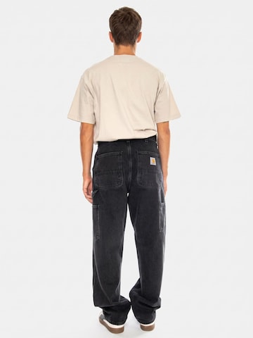Carhartt WIP Baggy Jeans 'SINGLE KNEE PANT BLACK STONE WASHED' in Black