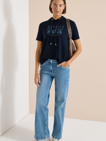 CECIL Sweatshirt 'Scents Of The Sea' in Blue