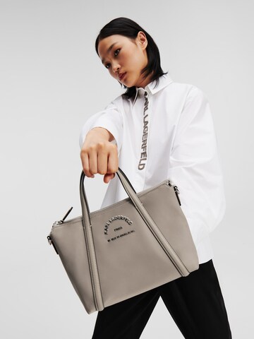 Karl Lagerfeld - Bolso de mano en gris: frente