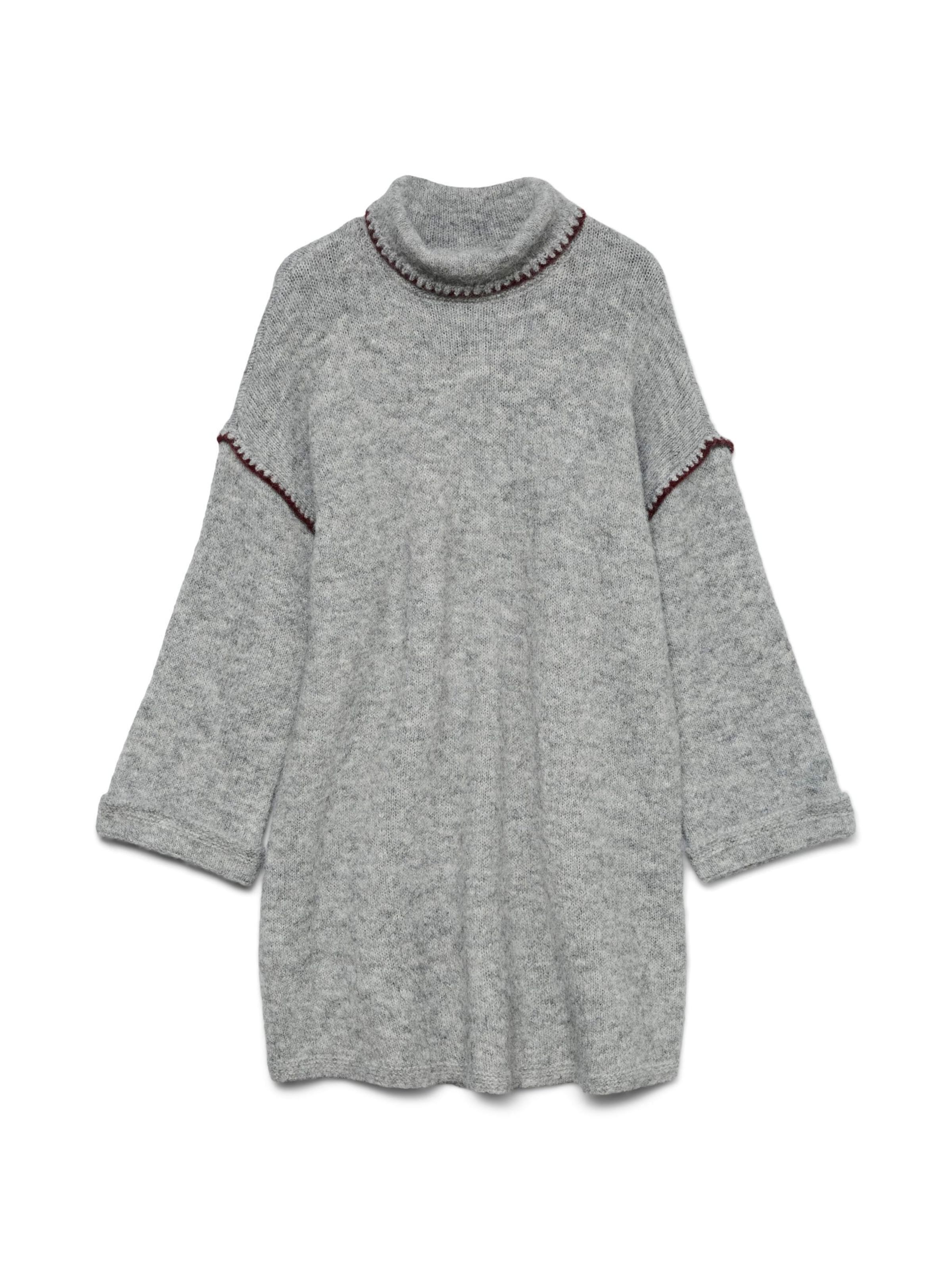VERO MODA Knit dress 'AWElla' in Grey: front