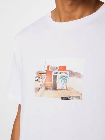 DIESEL - Camiseta 'TUBOLAR' en blanco
