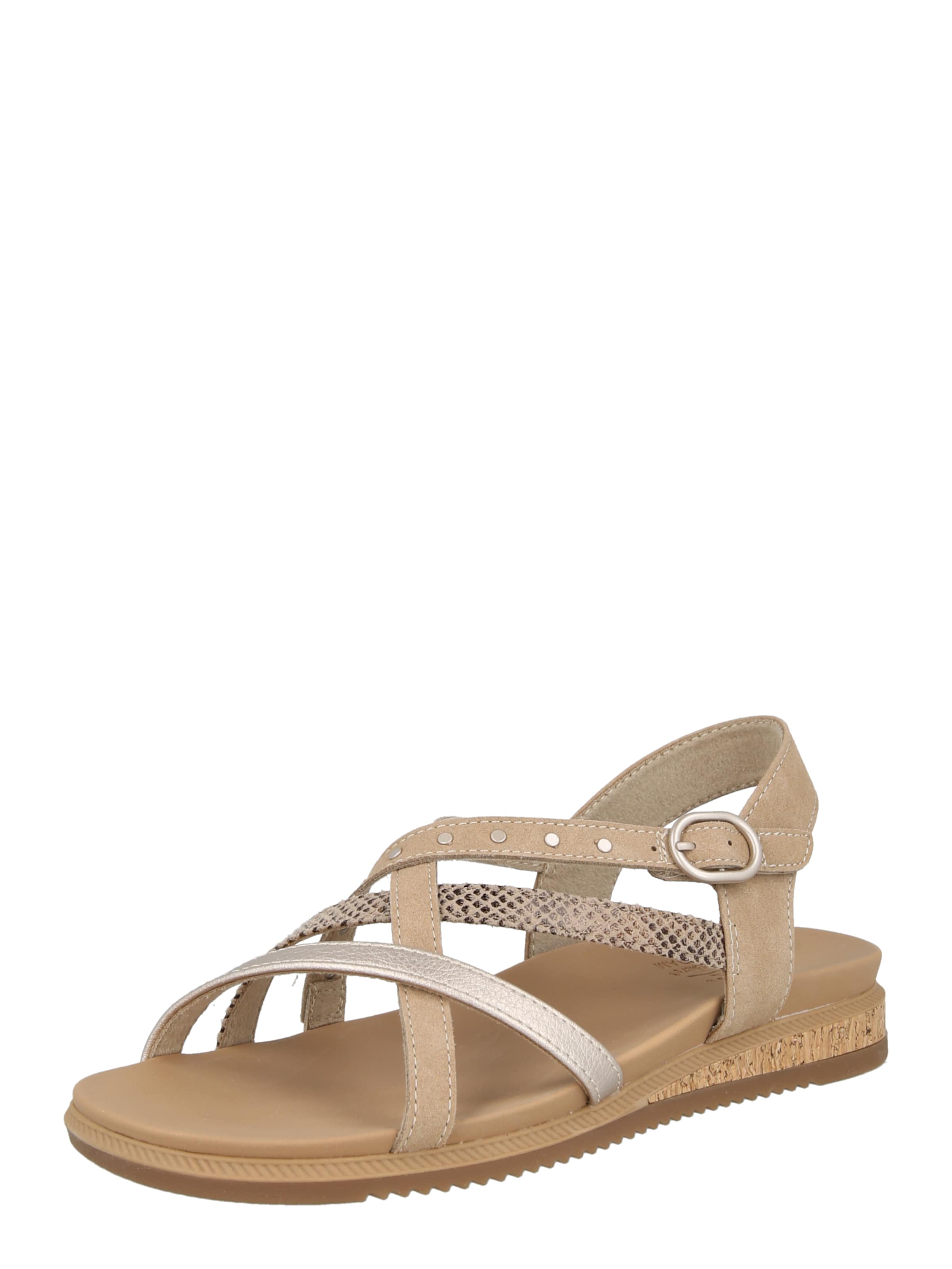 SKECHERS Sandály 'DESERT KISS LOW - SEASIDE SLI' - tmavě hnědá / zlatá / šedobéžová, Produkt