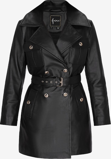 Palton de primăvară-toamnă faina pe negru, Vizualizare produs